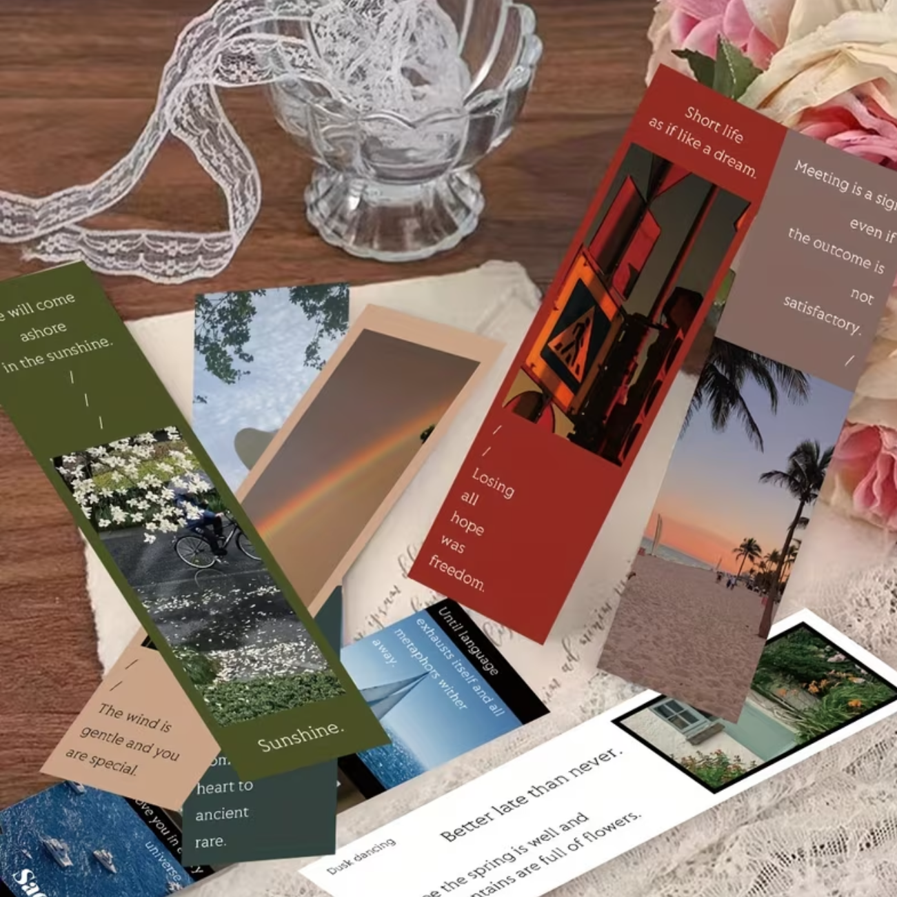 🪻🤍Elegant Bookmarks Set (30 pcs)
