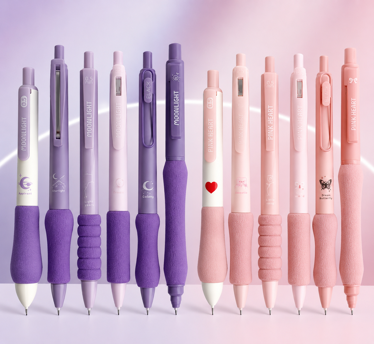 🩷💜 Pink & Lavender Pen Set (2 pcs)