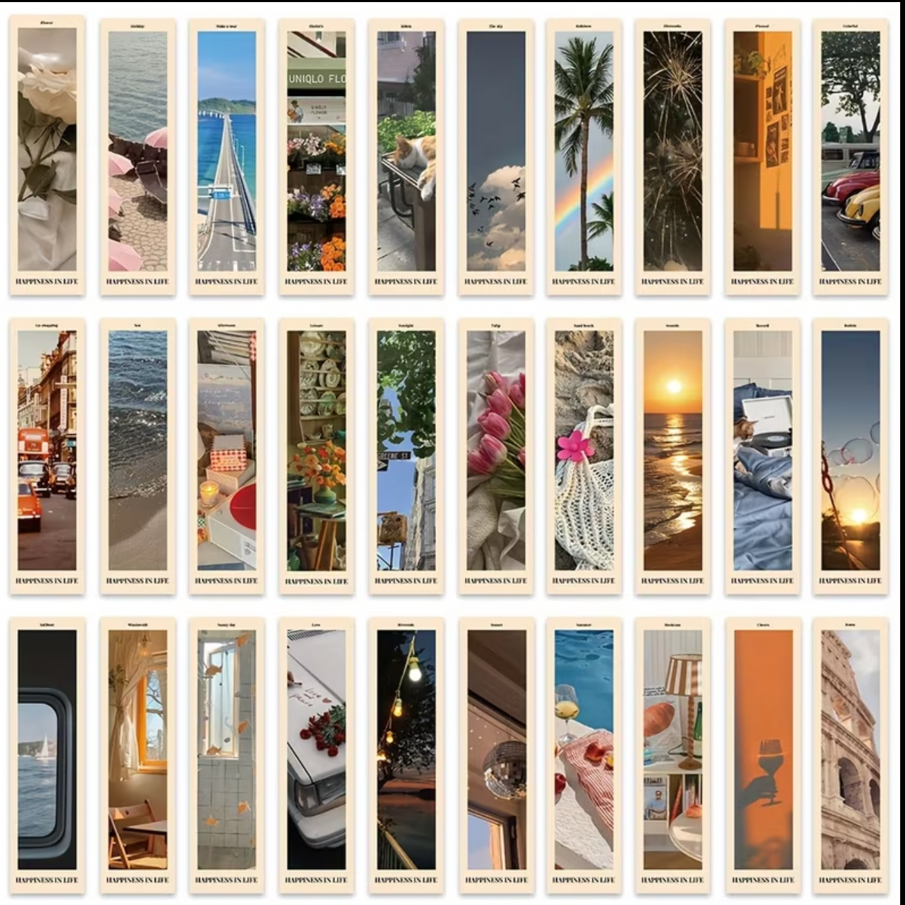 🌅Happy Life Bookmark Set (30 pcs)