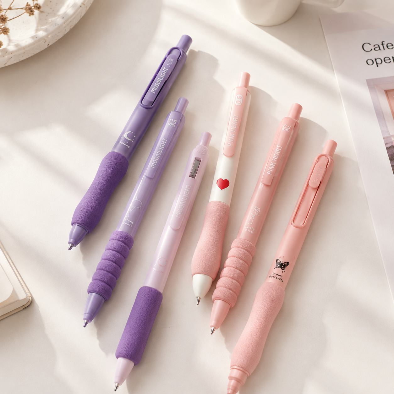 🩷💜 Pink & Lavender Pen Set (2 pcs)